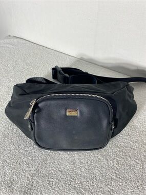 David Jones Paris Black Nylon Fanny Pack Bum Bag Waist Bag Festival